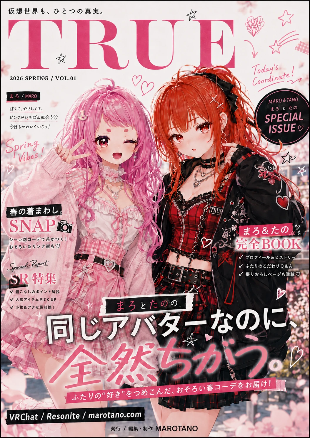 VRファッション雑誌 TRUE 表紙